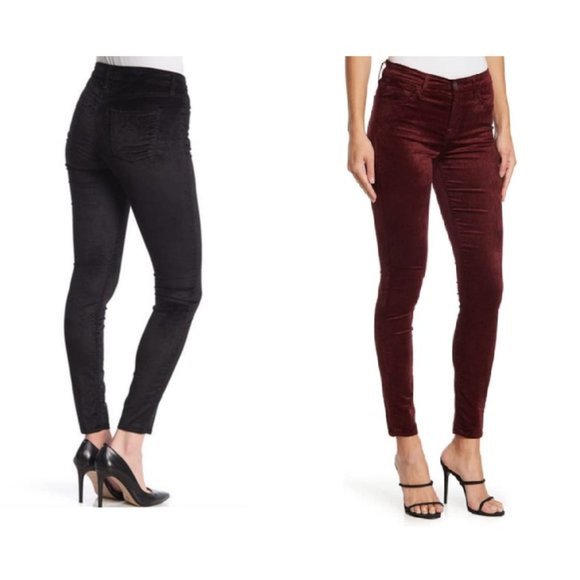 NWT Splendid Womens Velour Skinny Jean Scarlet or Black Size 26 27 28 29 30 $190 - Picture 1 of 3